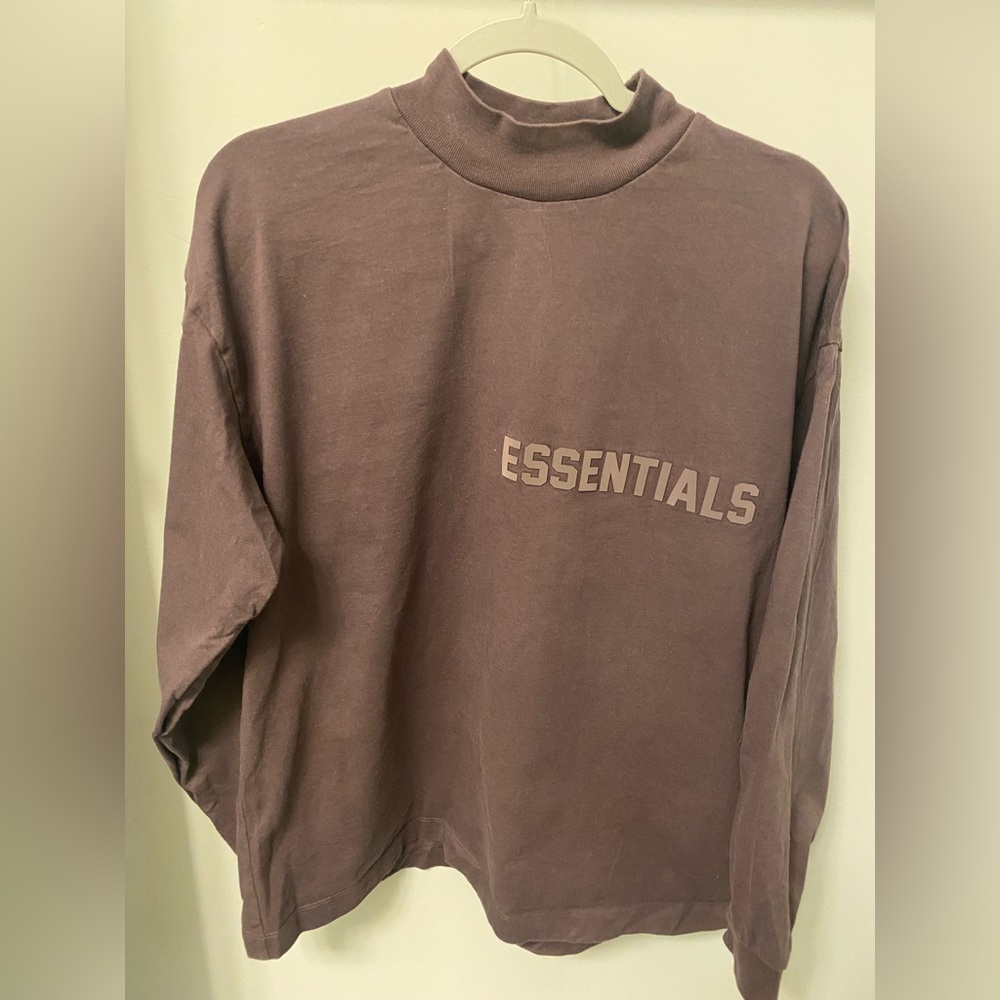 Fear of God Essentials Cotton - Jersey Mock Neck Long Sleeve